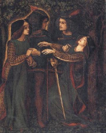 Dante Gabriel Rossetti How They Met Themselves Germany oil painting art